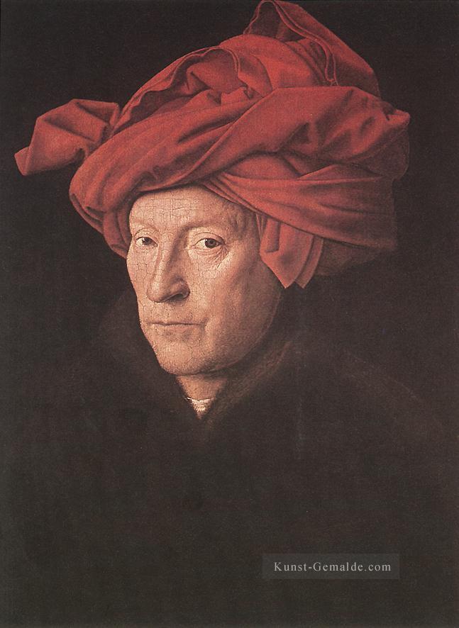 Mann in einem Turban Renaissance Jan van Eyck Ölgemälde